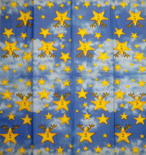 005 Sterne - 3-lagig (gold) - Papstar